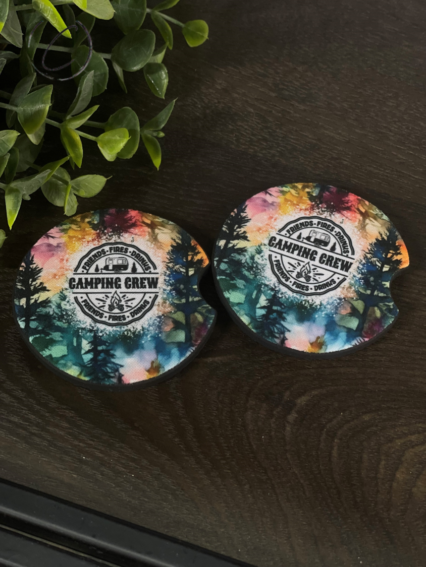 Camping Crew Car Coaster Set