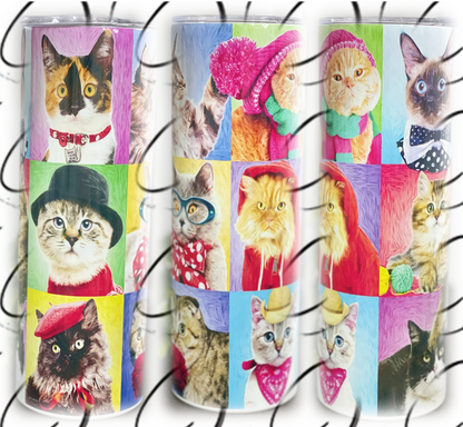 Cat Portraits 20oz Skinny Tumbler