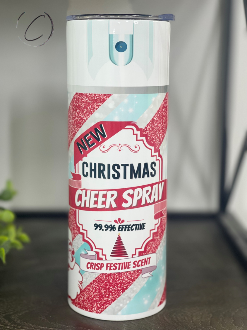 Christmas Cheer Spray 20oz Skinny Tumbler