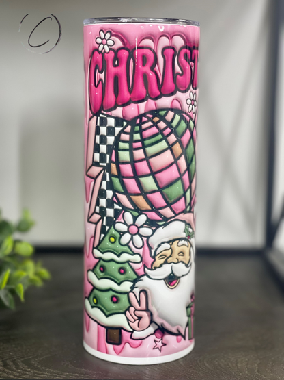 Christmas Vibes Inflated 20oz Skinny Tumbler