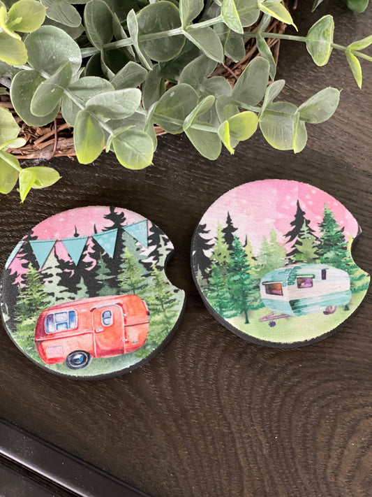 Classic Campers Neoprene Car Coaster Set