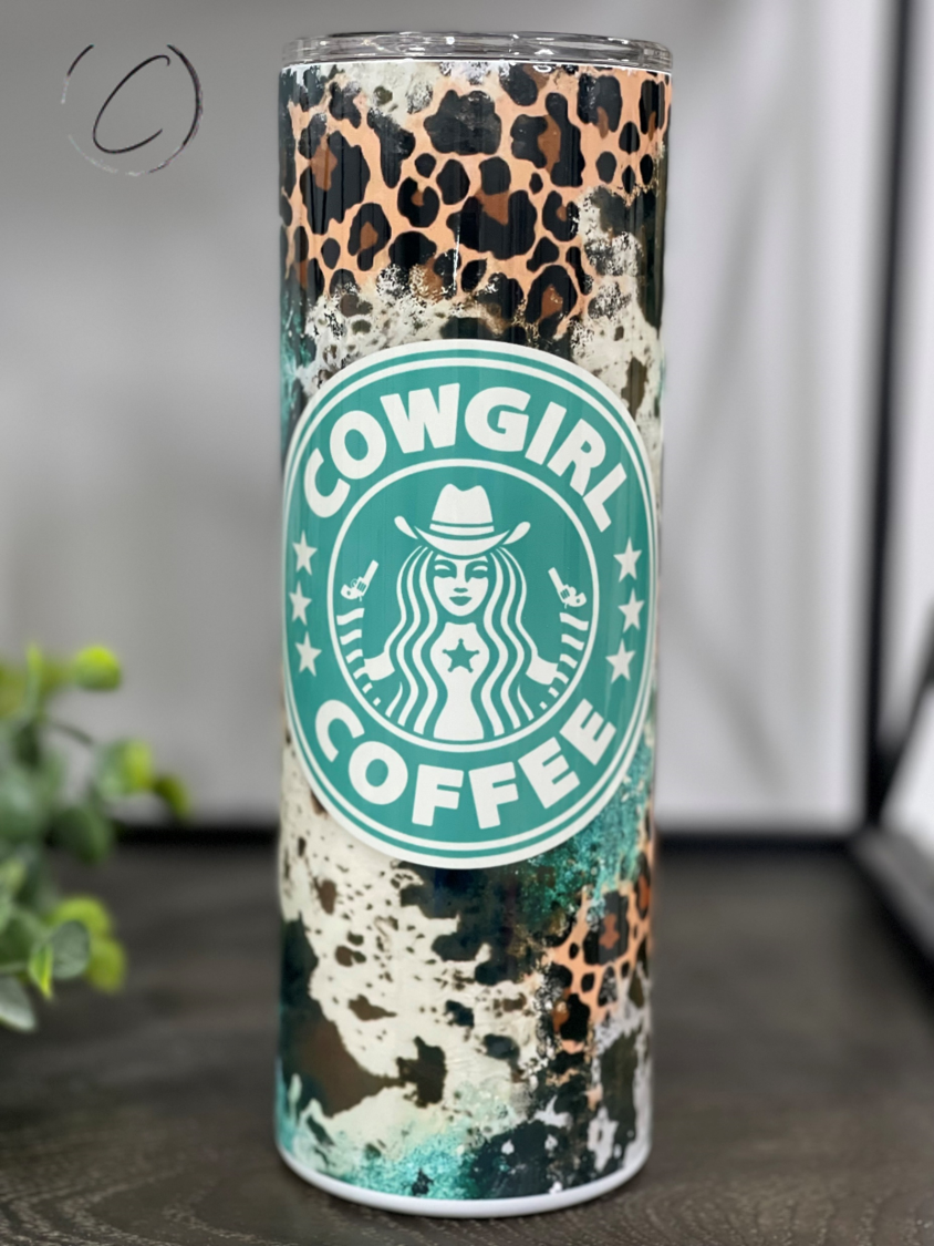 Cowgirl Coffee 20oz Skinny Tumbler