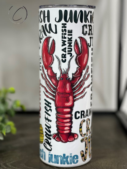 Crawfish Junkie 20oz Skinny Tumbler