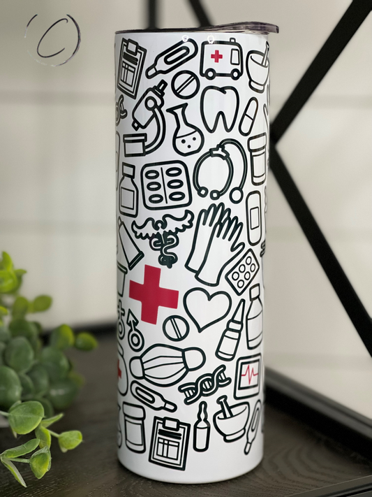 Doodle Doc 20oz Skinny Tumbler