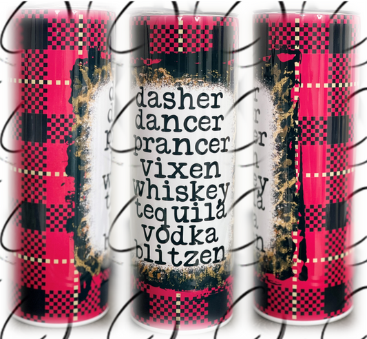 Drunken Reindeer Rollcall 20oz Skinny Tumbler