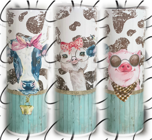 Farm Animal Friends 20oz Skinny Tumbler