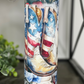 Floral Patriotic Cowboy Boots 20oz Skinny Tumbler