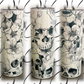 Floral Skulls 20oz Shimmer Skinny Tumbler