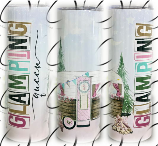 Glamping Queen 20oz Skinny Tumbler