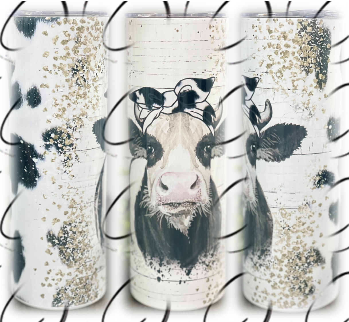 Glitter Heifer 20oz Skinny Tumbler