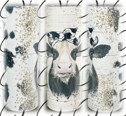 Glitter Heifer 20oz Skinny Tumbler