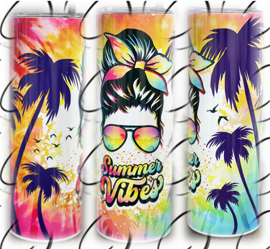 Groovy Summer Vibes 20oz Skinny Tumbler