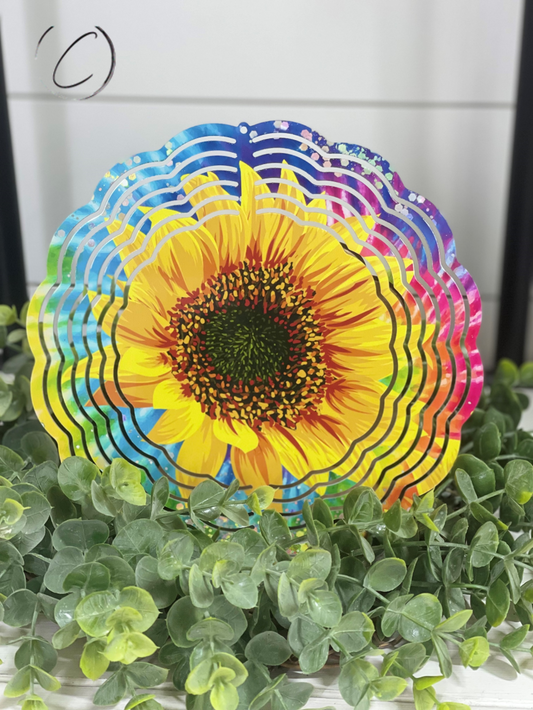 Groovy Sunflower Wind Spinner