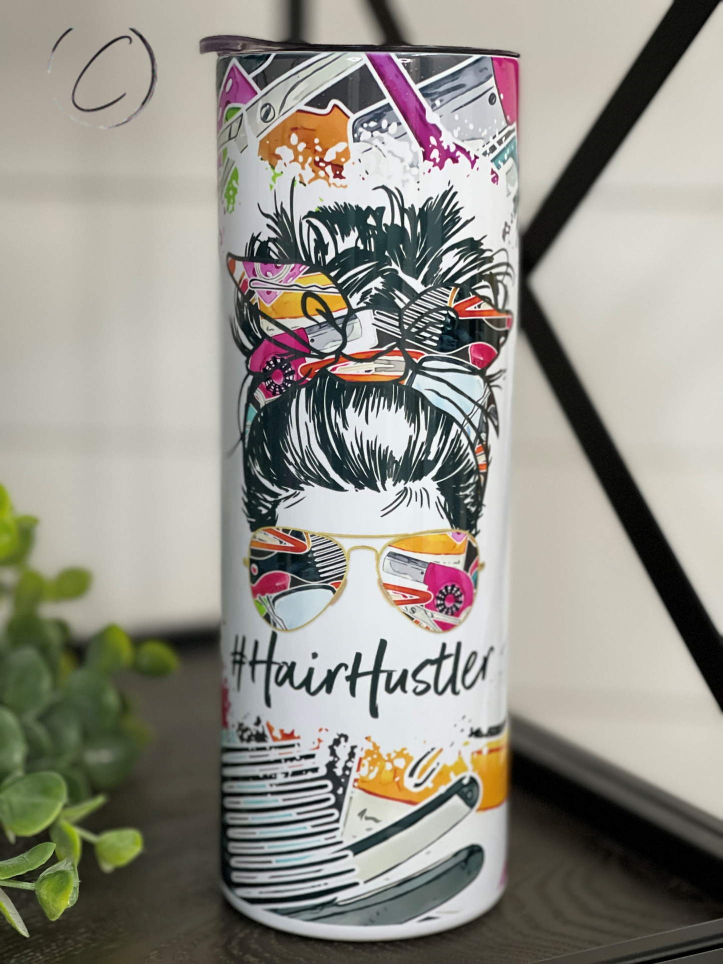 #HairHustler 20oz Skinny Tumbler