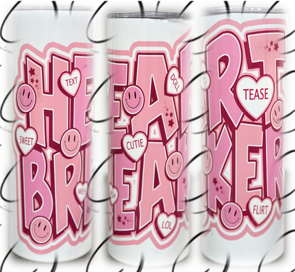 Heart Breaker 20oz UV Pink Skinny Tumbler