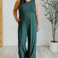 Hilary Wide Leg Jumpsuit in Green