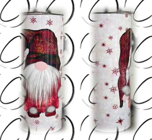 Holiday Snowflake Gnome 20oz Skinny Tumbler