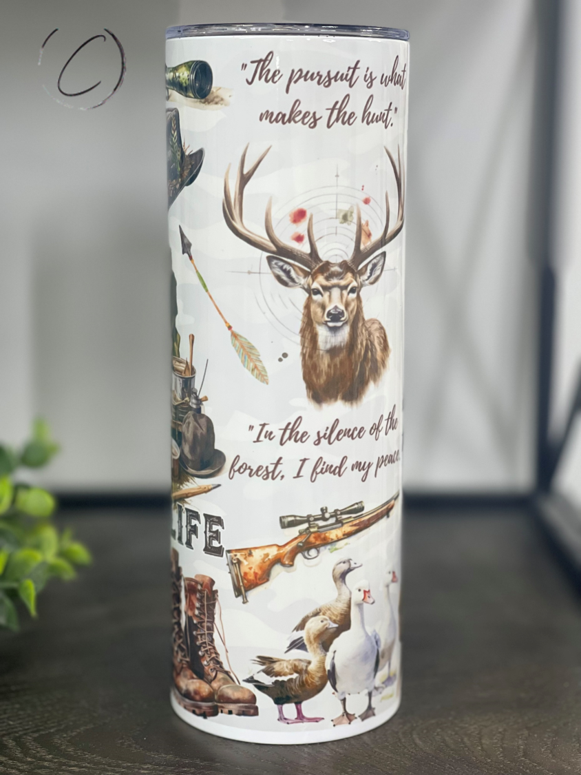 Hunting Life 20oz Skinny Tumbler