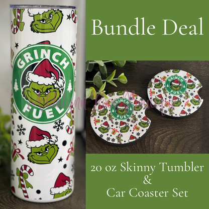 Grinch Fuel 20oz Skinny Tumbler