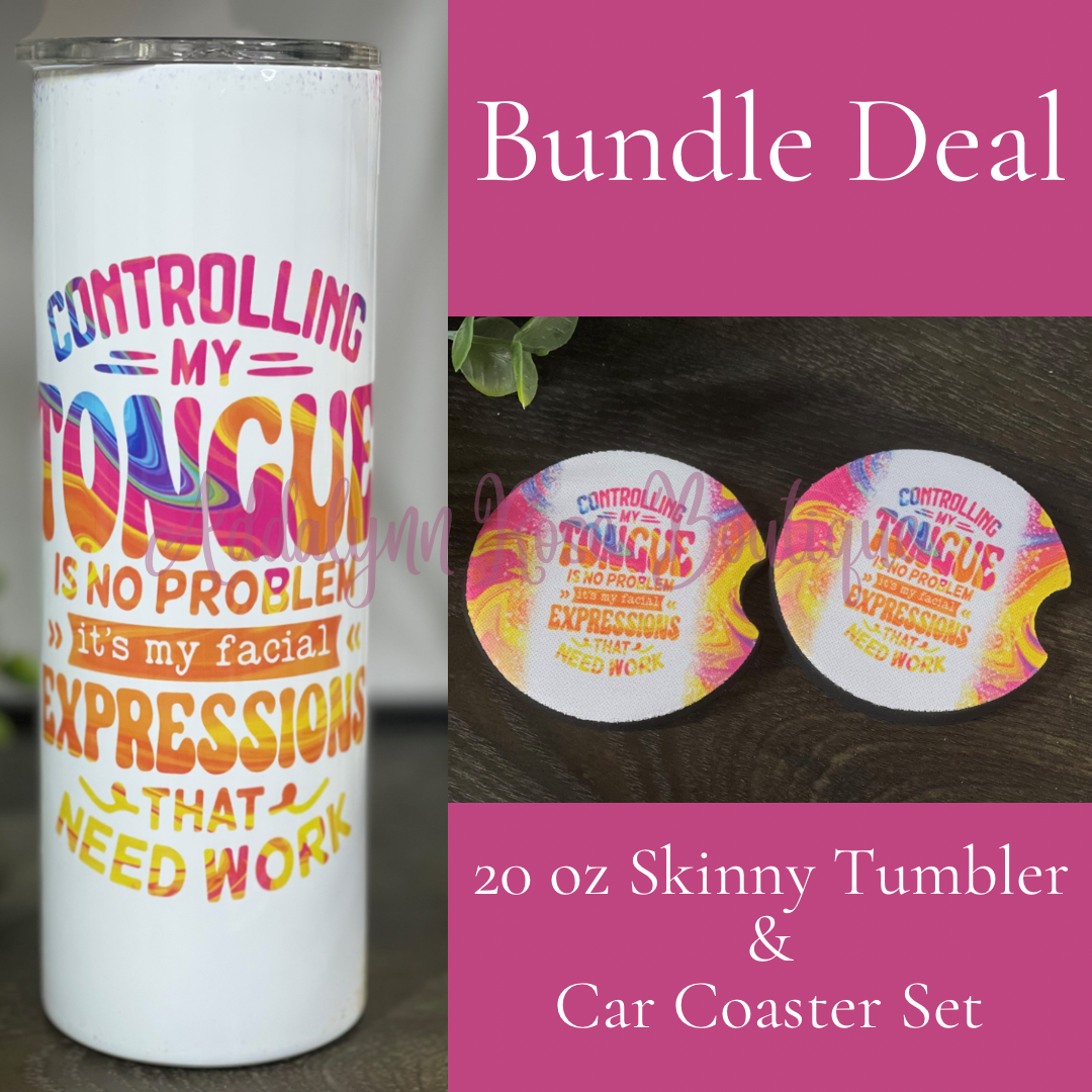 Facial Expressions Need Work 20oz Skinny Tumbler