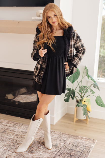 In the Thick of It Long Sleeve Skort Dress