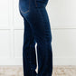 Jacqueline Mid Rise Frayed Hem Straight Leg Jean