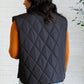 Layering Queen Quilted Puffer Vest in Black