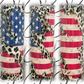 Leopard American Flag 20oz Skinny Tumbler