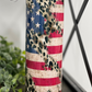 Leopard American Flag 20oz Skinny Tumbler