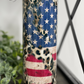 Leopard American Flag 20oz Skinny Tumbler