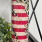 Leopard American Flag 20oz Skinny Tumbler