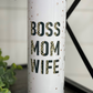 Leopard Boss Mom Wife 20oz Skinny Tumbler