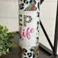 Leopard Jeep Life 20oz Skinny Tumbler