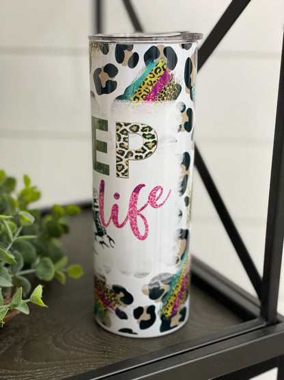 Leopard Jeep Life 20oz Skinny Tumbler