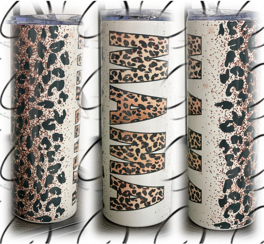 Leopard Mama 20oz Skinny Tumbler