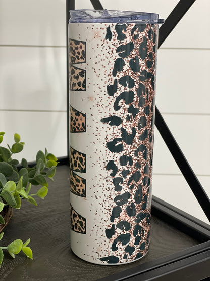 Leopard Mama 20oz Skinny Tumbler