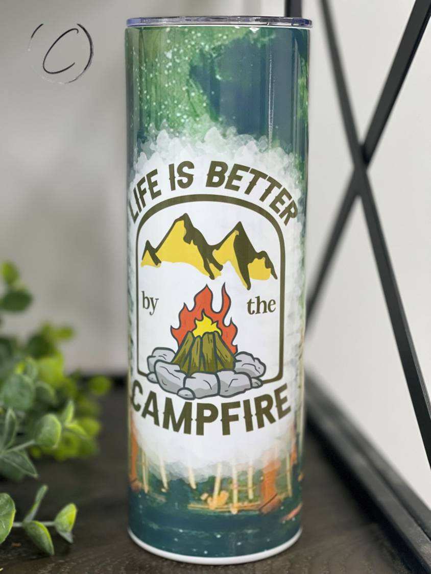 Life Is Better By The Campfire 20oz Skinny Tumbler