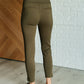 Magic Ankle Crop Skinny Pants in Olive