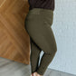 Magic Ankle Crop Skinny Pants in Olive