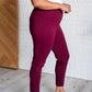 Magic Ankle Crop Skinny Pants in Wine