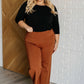 Magic Wide Leg Crop Pants in Rust