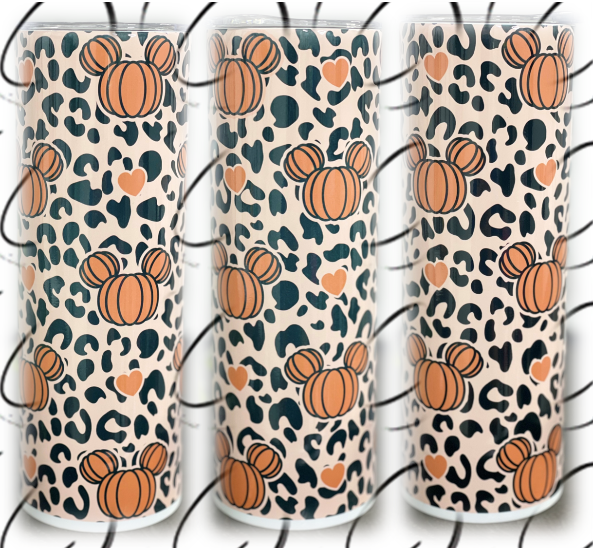 Magical Pumpkins & Leopard 20oz Skinny Tumbler