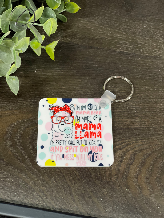 Mama Llama Keychain