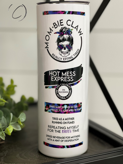 Mombie Claw 20oz UV Purple Skinny Tumbler