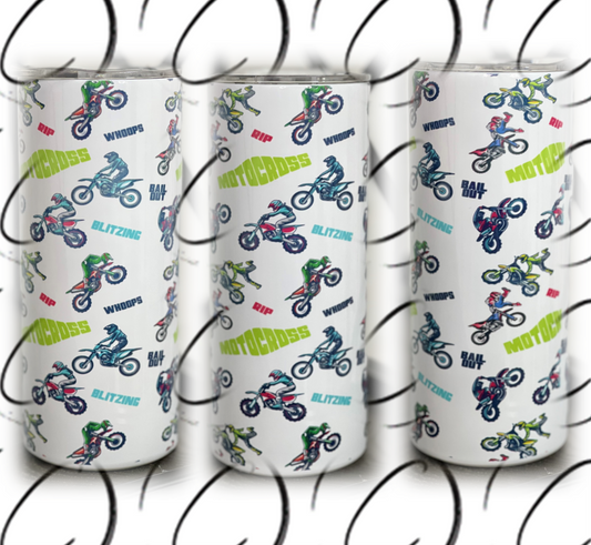 Motocross 15oz Kids Skinny Tumbler