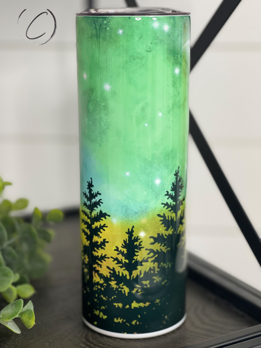 Northern Lights 20oz Skinny Tumbler