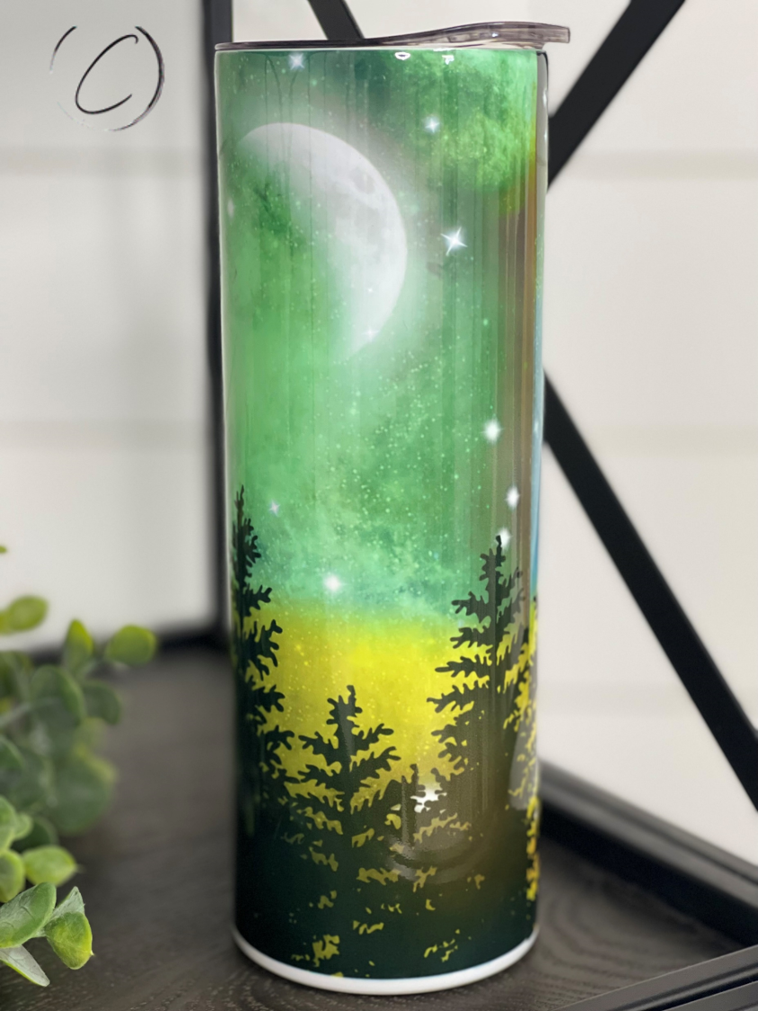 Northern Lights 20oz Skinny Tumbler