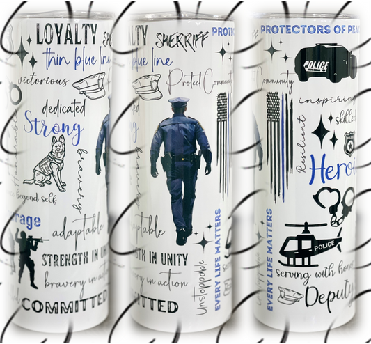 Officer 20oz Skinny Tumbler