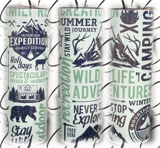 Outdoor Adventures 20oz Skinny Tumbler