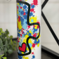 Splatter Autism Puzzle Piece 20oz Skinny Tumbler